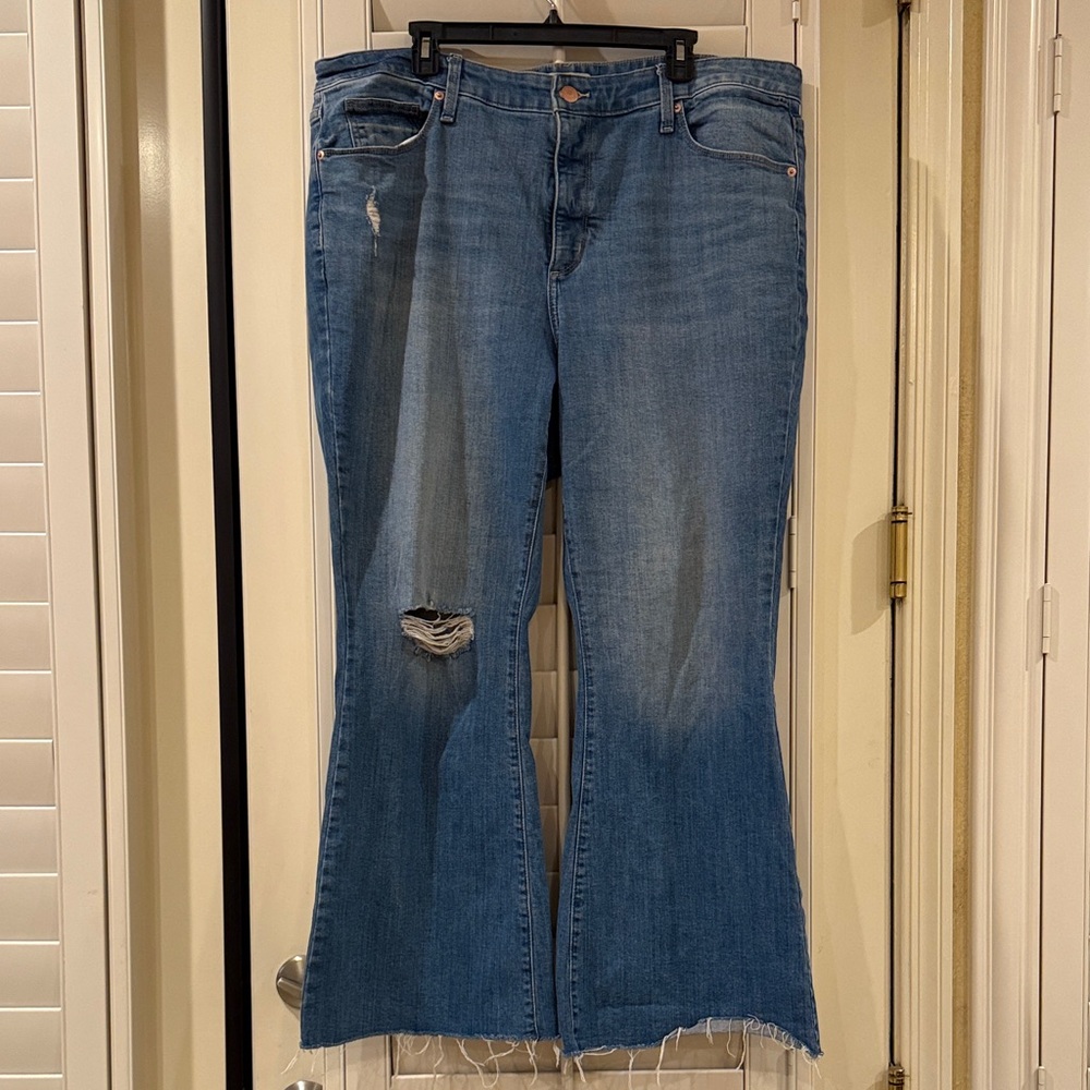 Ava & Viv Blue Distressed Flare Jeans